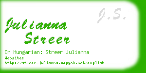 julianna streer business card